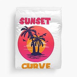 Sunset Curved Classic Duvet Cover