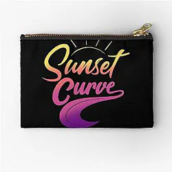 vintage retro sunset zipper pouch