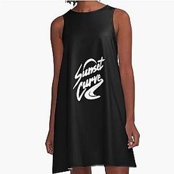 Sunset Curve Shirt - Julie and the Phantoms - A-Line Dress