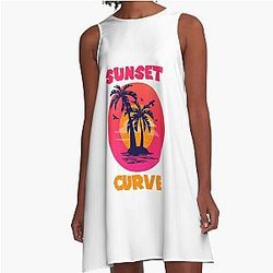 Sunset Curve A-Line Dress