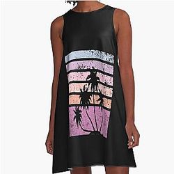 Sunset Curve Band, Sunset Beach A-Line Dress