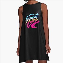 Sunset Curve A-Line Dress
