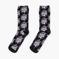 Sunset Curve Purple Floral Socks