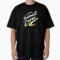 Sunset Curve Faded Oversized T-Shirt