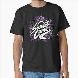 Sunset Curve Purple Floral Classic T-Shir