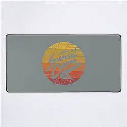 Sunset Curve T-Shirt Sunset Desk Mat