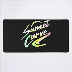 Sunset curve logo faded classic t-shirt desk mat