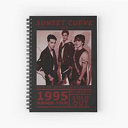 Sunset Curve Tour Poster Spiral Notebook