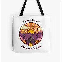 Sunset Curve Retro Design All Over Print Tote Bag