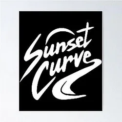 Sunset Curve White Logo Poster
