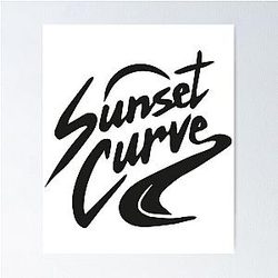 Sunset Curve Logo Poster