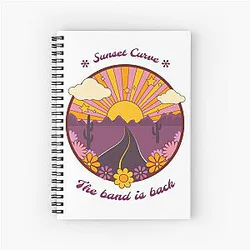 Sunset Curve Retro Design Julie and the Phantoms Spiral Notebook