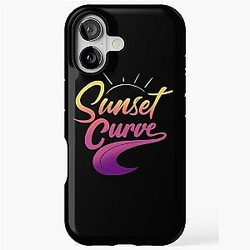 vintage sunset curve iPhone case
