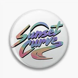 Rainbow Sunset Curve Pin