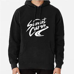 Sunset Curve White Logo Pullover Hoodie