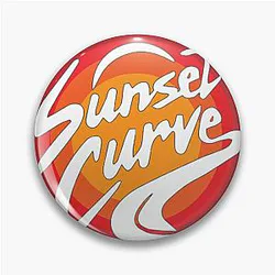 Sunset Curve band tour logo Pin