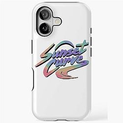 Rainbow Sunset Curve iPhone Case