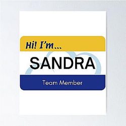 Sandra Superstore Name Poster