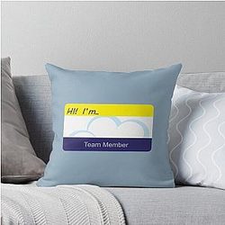 Superstore Nametag Throw Pillow