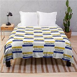 Sandra Superstore Name Tag Throw Blanket