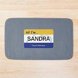 Sandra Superstore Name Tag Bath Mat