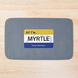 Myrtle Superstore Bath Mat Name Tag