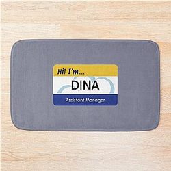 Dina Superstore Name Tag Bath Mat
