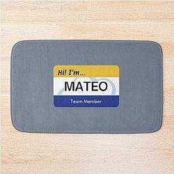 Mateo Superstore Name Tag Bath Mat
