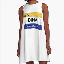 Dina Superstore Name Tag A Line Dress
