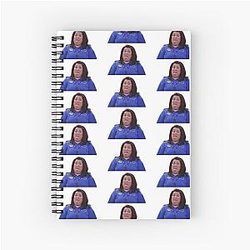 Sandra from the TV show Superstore keeps a cute spiral notebook