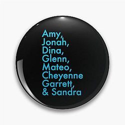 Superstore Character Names Premium Pin