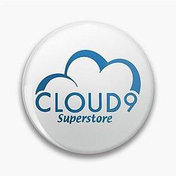Cloud Nine Superstore Logo Pin