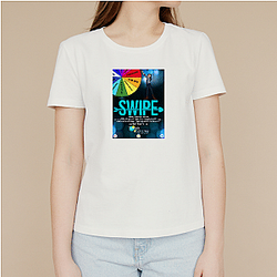 Swiped centers on a woman creating a female focused dating platform Swiped T-Shirts