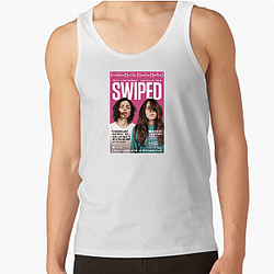 Swiped stars Lily James as the founder of Bumble Swiped Tank Tops
