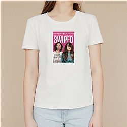 Swiped stars Lily James as the founder of Bumble Swiped T-Shirts