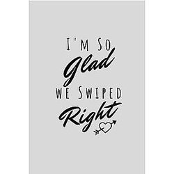 I'm So Glad We Swiped Right: Funny Sarcastic Couples Journal 6" x 9" 120 Blank Lined Pages