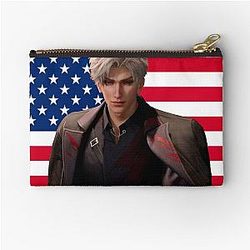 Love and Deepspace - Sylus Qin - American flag Silver tapestry banner - Che Pouch