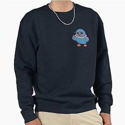 Sylus Blue Crow Pullover Sweatshirt
