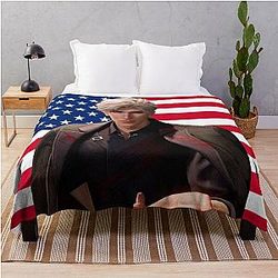 Love and Deepspace - Sylus - Qin - American flag - tapestry - banner - Throw Blanket
