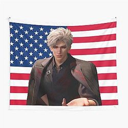 Love and Deepspace - Sylus Qin - Sylus American flag tapestry banner - Qin Che Tapestry