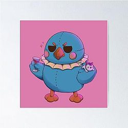Sylus Blue Crow Pelushie - Love and Deep Space Fanart Poster