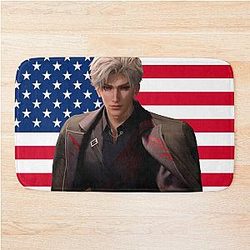 Love and Deepspace - Sylus Qin - American flag - tapestry - banner - Qin Che Bath Mat