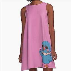 Slyus Blue Crow Pelushie A-Line Dress