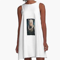 Sylus Galactic Warrior Feline Trait A-Line Dress