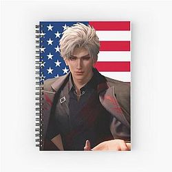 Love and Space - Sylus - Sylus Qin - Sylus American Flag Qin Spiral Notebook
