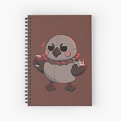 Sylus Snowfield Crow Pelushie Love DeepSpace Fanart Spiral Notebook