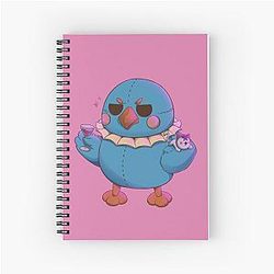 Sylus Blue Pelushie - Love and Deep Space Fanart Spiral Notebook