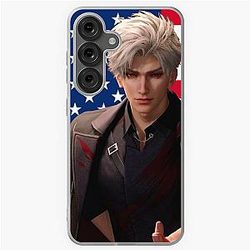 Love and Shiatsuryoku (Deepspace) - Sylus Qin American flag Sylus tapestry Sylus banner - Qin Che Samsung Galaxy Soft Case