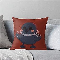Sylus Grumpy Crow Pelushie - Love and Fanart Throw Pillow