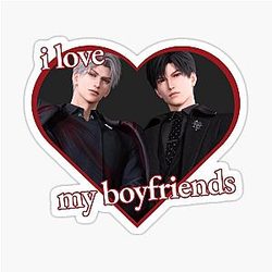 Love & Deepspace - Otome Game - I Love My Boyfriend - Sylus and Zayne Stickers
